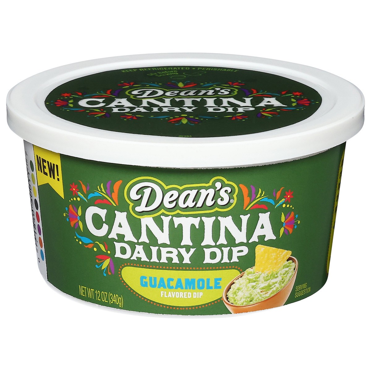 slide 1 of 12, Dean's Guacamole Flavored Cantina Dairy Dip 12 oz, 12 oz