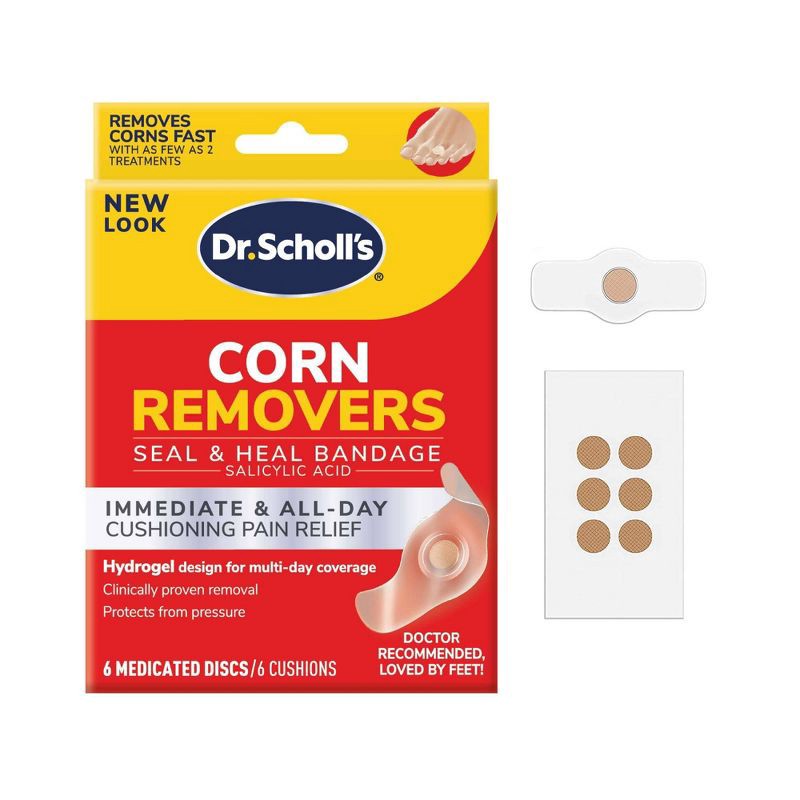 slide 1 of 9, Dr. Scholl's Corn Removers Seal & Heal Bandage with Hydrogel Technology - 6ct, 6 ct