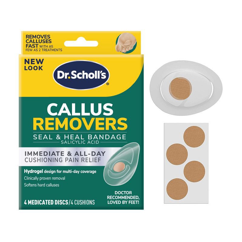 slide 1 of 11, Dr. Scholl's Callus Removers Seal & Heal Bandage with Hydrogel Technology - 4ct, 4 ct