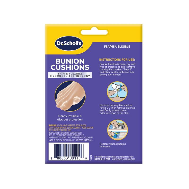 slide 2 of 10, Dr. Scholl's with Hydrogel Technology Bunion Cushion - 5ct, 5 ct