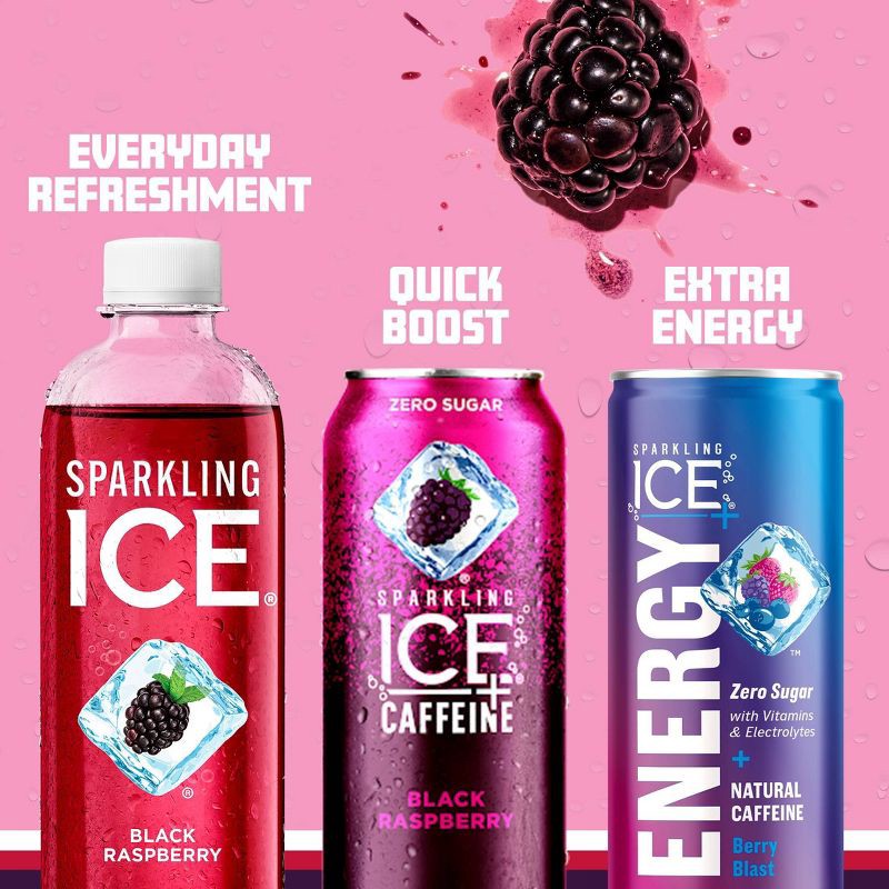 slide 6 of 10, Sparkling ICE Variety Pack-Black Raspberry/Orange Mango/Kiwi Strawberry/Cherry Limeade - 12pk/17 fl oz Bottles, 12 ct; 17 fl oz