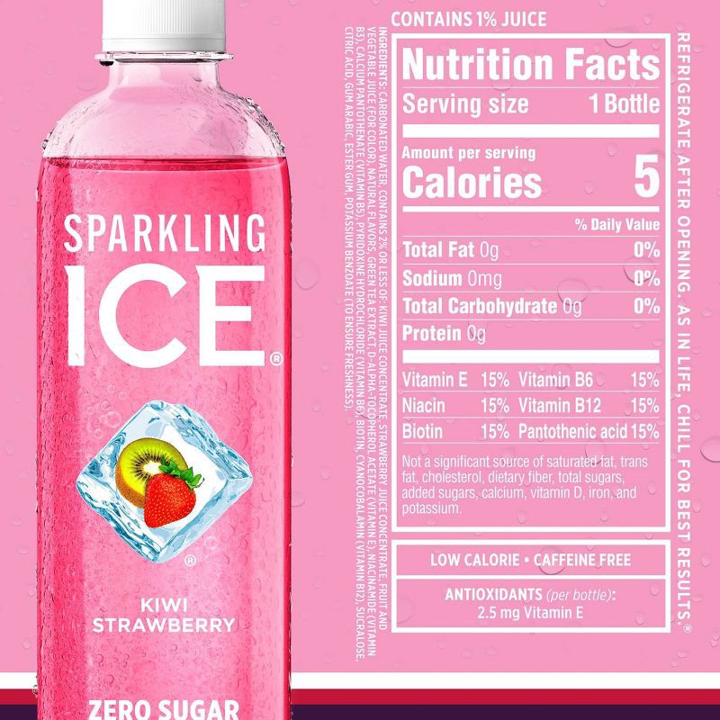 slide 9 of 10, Sparkling ICE Variety Pack-Black Raspberry/Orange Mango/Kiwi Strawberry/Cherry Limeade - 12pk/17 fl oz Bottles, 12 ct; 17 fl oz