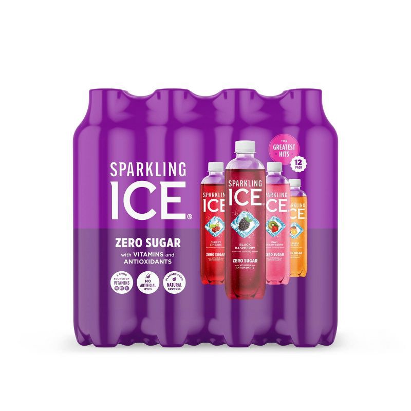 slide 1 of 10, Sparkling ICE Variety Pack-Black Raspberry/Orange Mango/Kiwi Strawberry/Cherry Limeade - 12pk/17 fl oz Bottles, 12 ct; 17 fl oz
