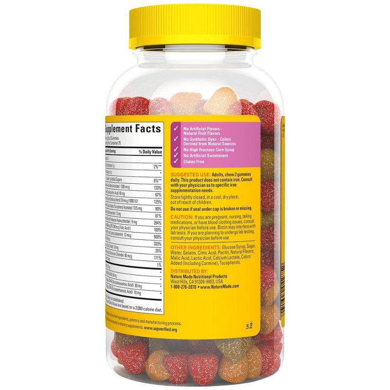 slide 6 of 11, Nature Made Women Multi Plus Omega 3 Women Multivitamin Gummies - Lemon, Orange & Strawberry - 150ct, 150 ct