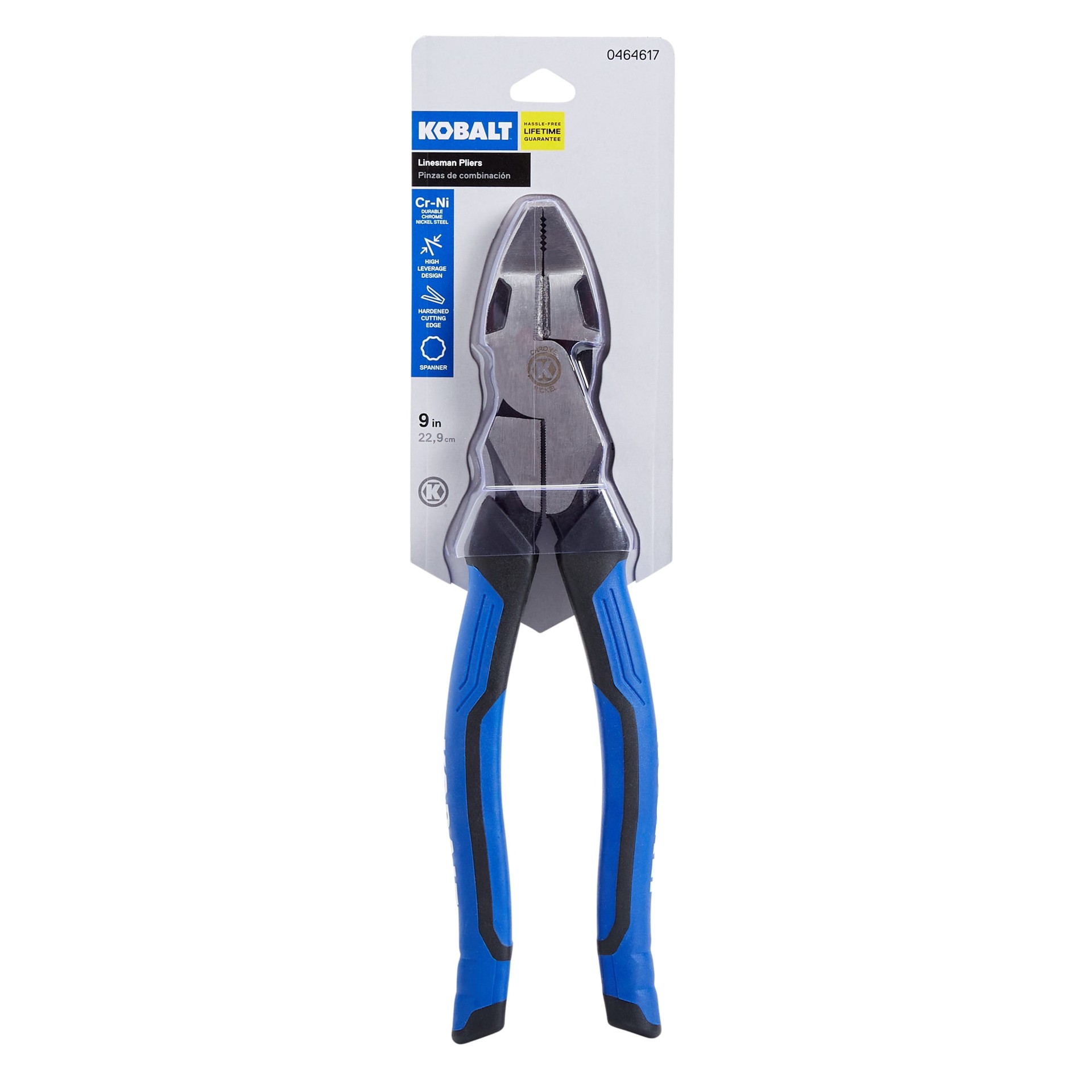 slide 3 of 6, Kobalt 9-in Lineman pliers Wire Cutter Pliers, 1 ct