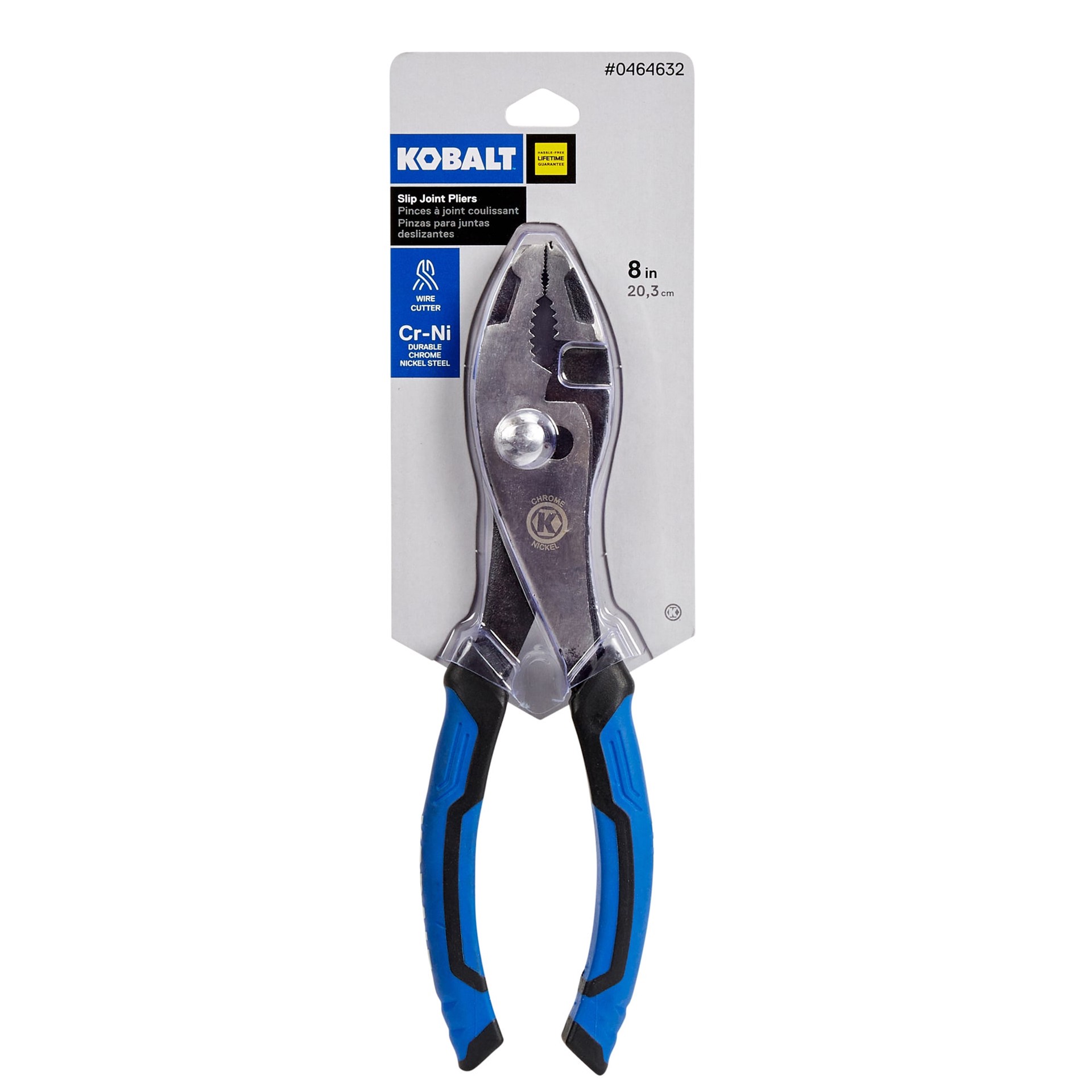 slide 3 of 6, Kobalt 8-in Slip joint pliers Wire Cutter Pliers, 1 ct