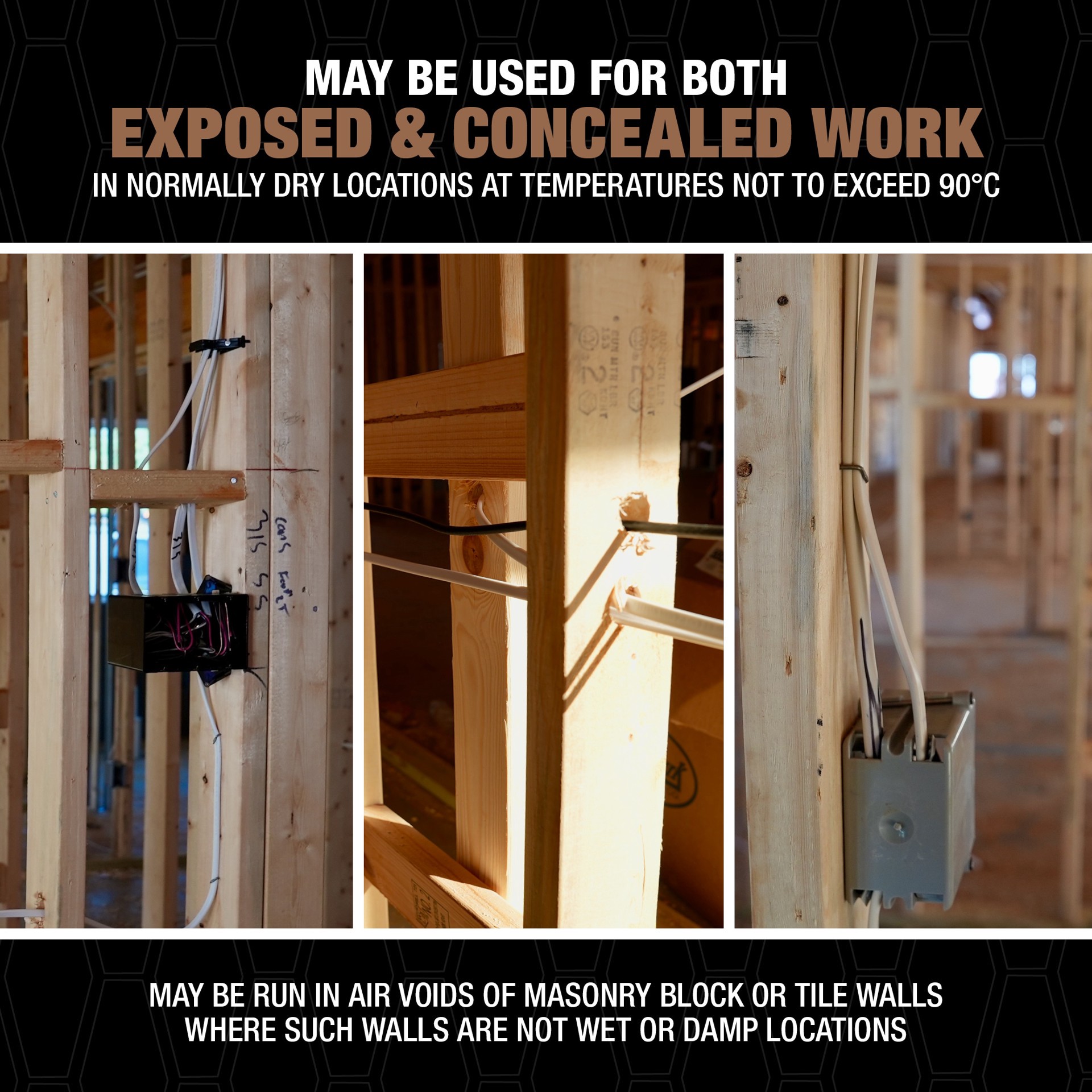 slide 3 of 6, Southwire 50-ft 8 / 2 / Romex SIMpull Stranded Indoor CU NM-B W/G Individual pack ( By-the-roll ), 1 ct