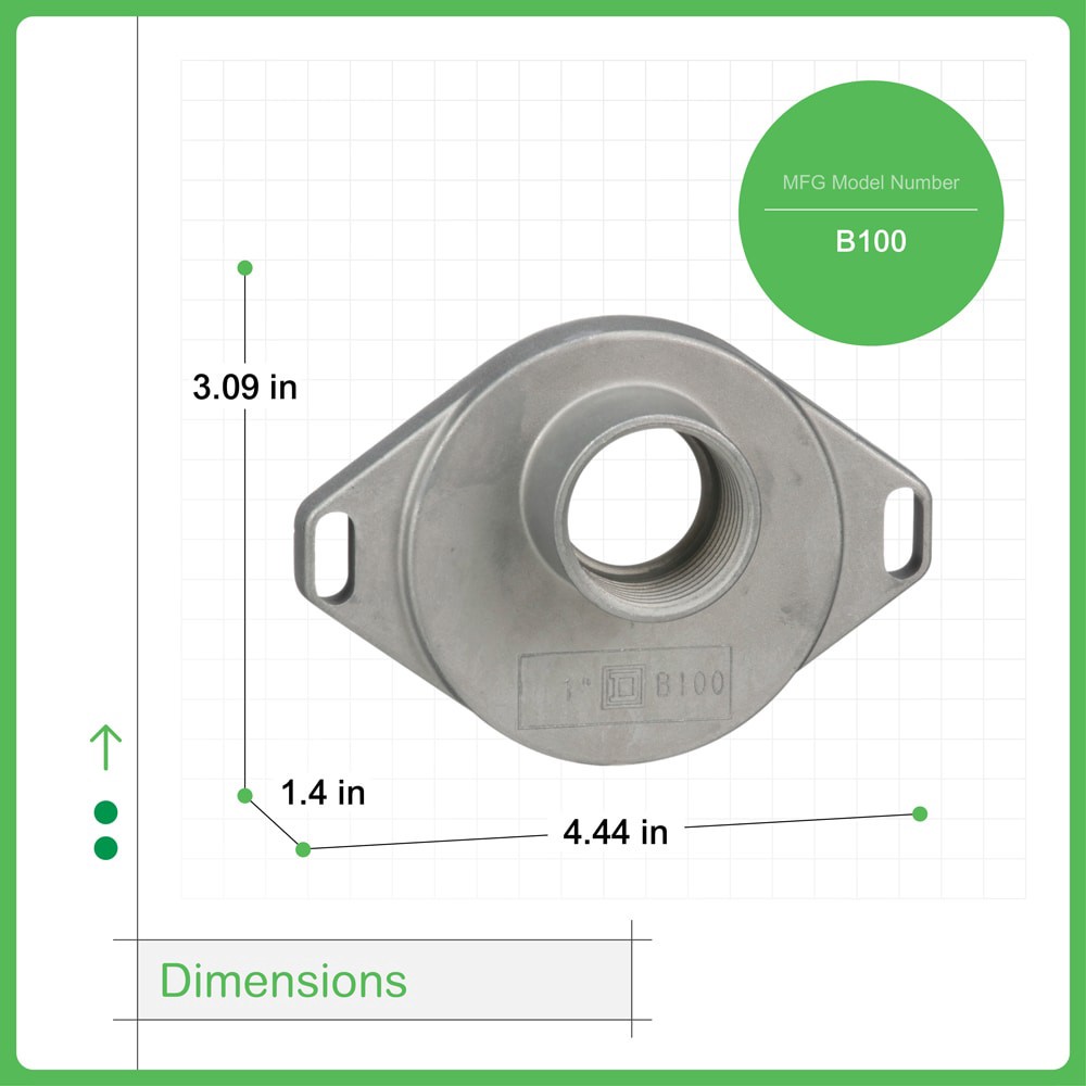 slide 4 of 4, Square D 1-in Hub, 1 ct