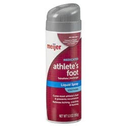 Meijer Medicated Athlete's Foot Liquid Spray, Antifungal, 5.3 oz