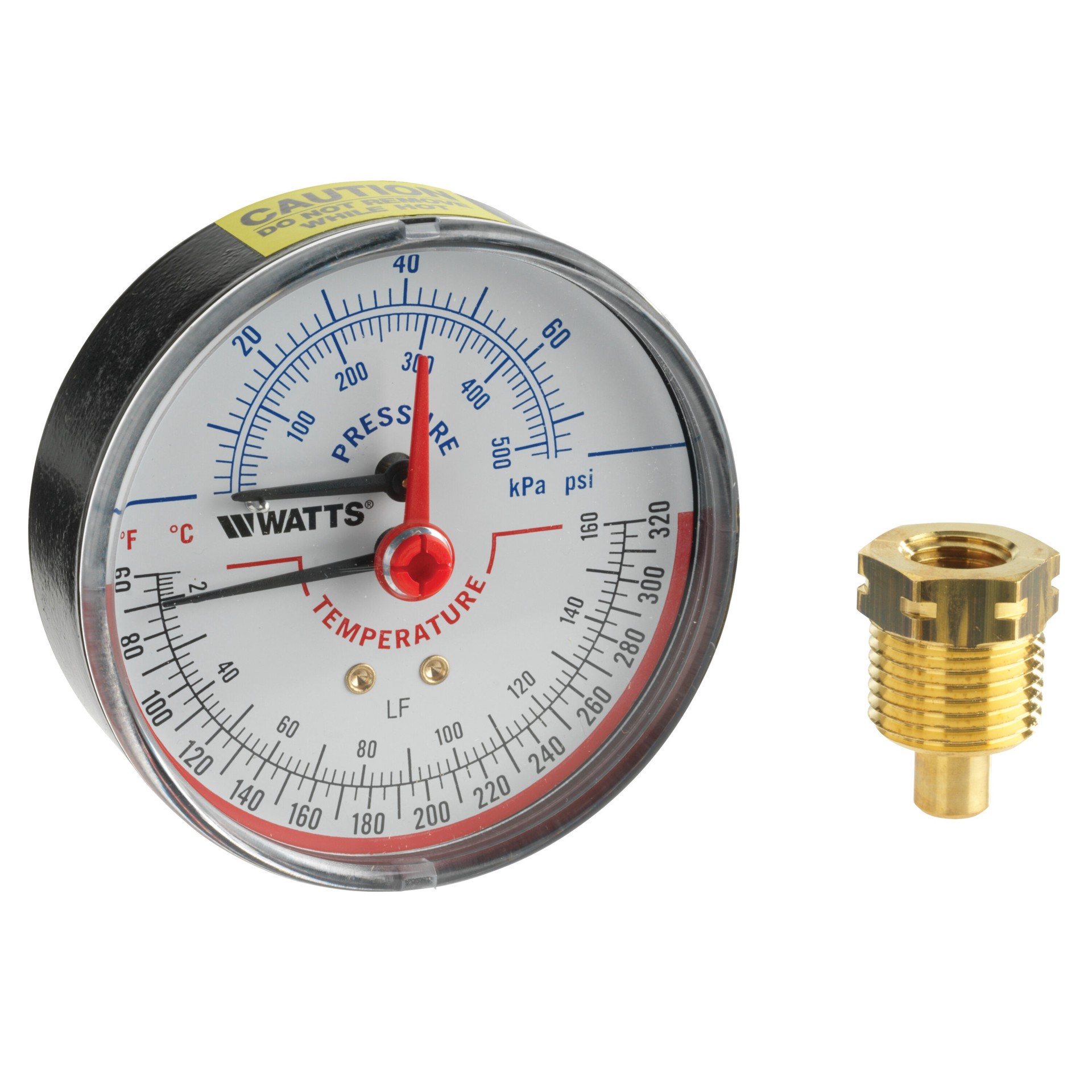 slide 2 of 6, Watts Lfdptg-3 Temperature and pressure gauge, 1 ct