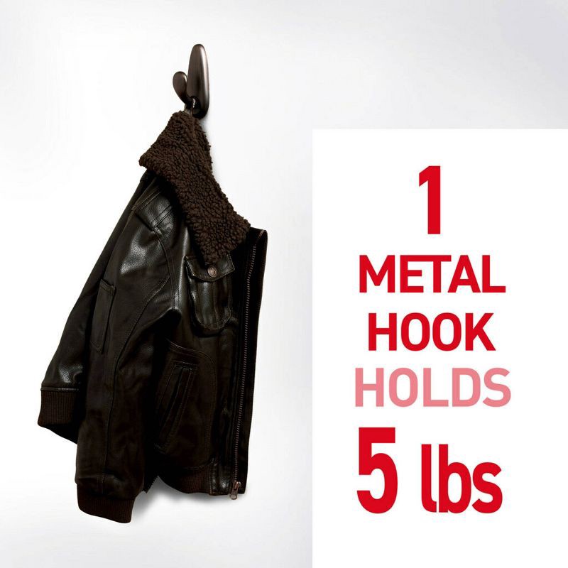 slide 2 of 16, Command Large Forever Classic Hooks Oil Rubbed Bronze: Decorative Wall Hooks, Metal, Painted Finish, 5 lb Capacity, 2 Pack, 5 lb, 2 ct