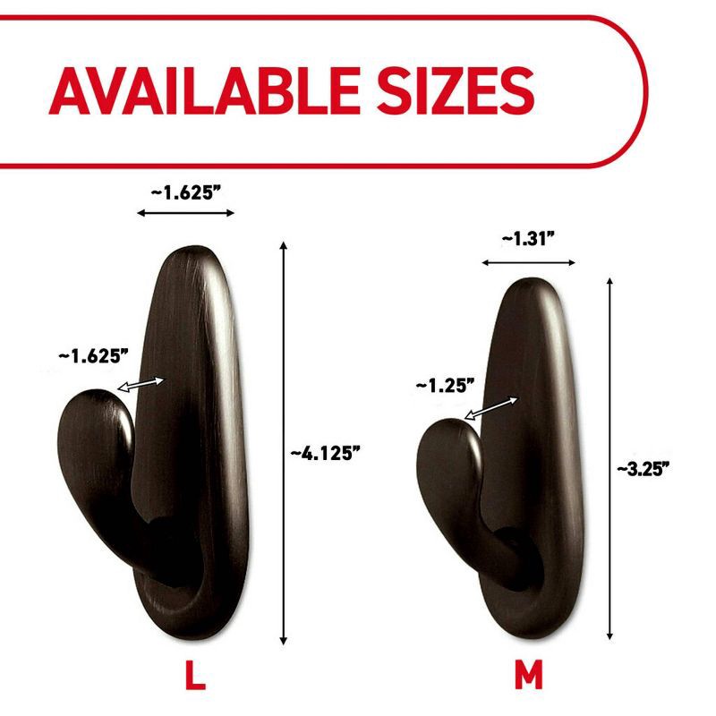 slide 3 of 16, Command Large Forever Classic Hooks Oil Rubbed Bronze: Decorative Wall Hooks, Metal, Painted Finish, 5 lb Capacity, 2 Pack, 5 lb, 2 ct