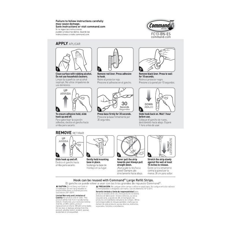 slide 12 of 16, Command Large Forever Classic Hooks Brushed Nickel, 1 ct