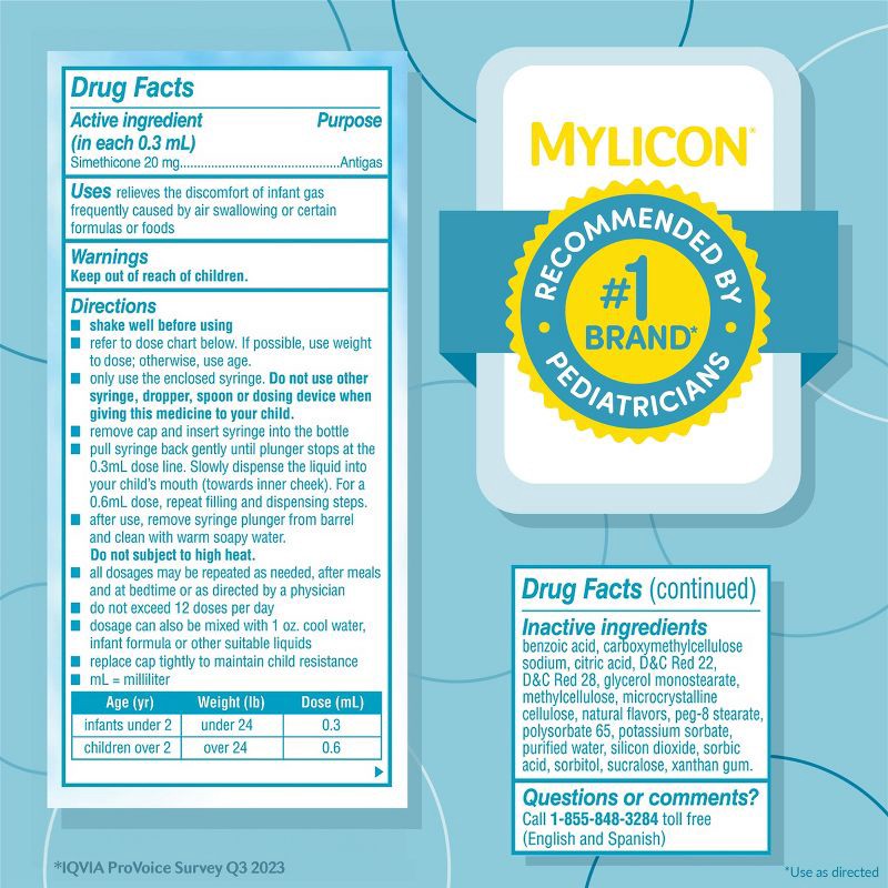 slide 8 of 9, Mylicon Baby Colic Treatment Dye Free Drops - 1 fl oz, 1 fl oz