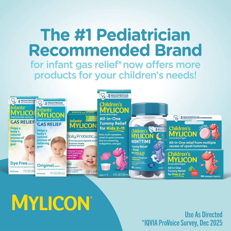 slide 8 of 8, Mylicon Baby Colic Treatment Dye Free Drops - 1 fl oz, 1 fl oz