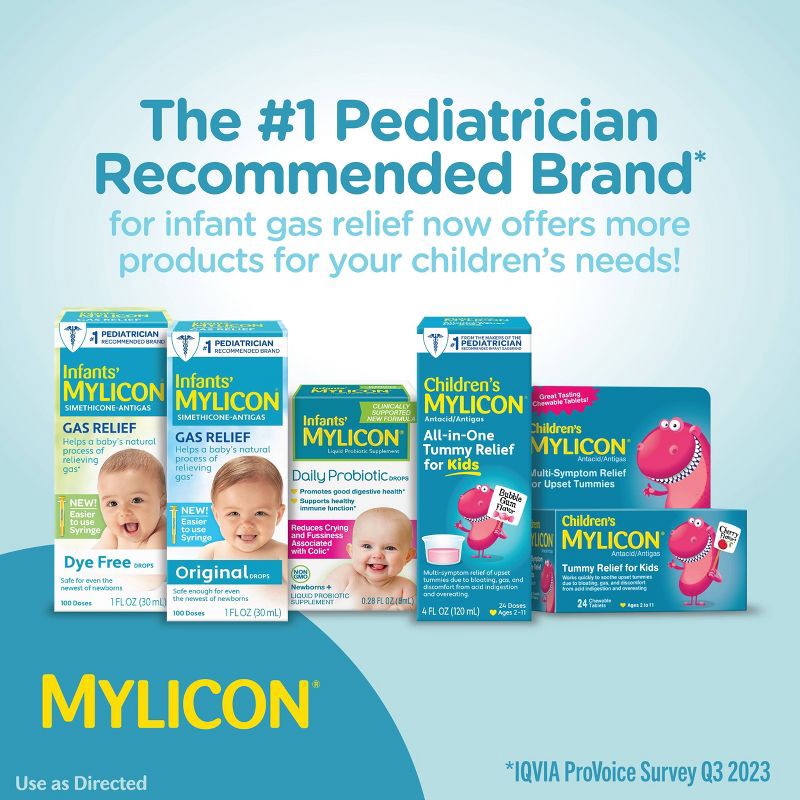 slide 9 of 9, Mylicon Baby Colic Treatment Dye Free Drops - 1 fl oz, 1 fl oz