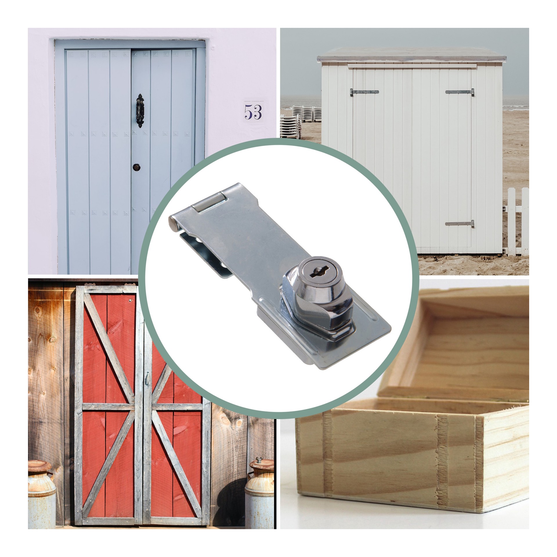 slide 5 of 6, RELIABILT 4-1/2-in Chrome Swivel hasps, 1 ct