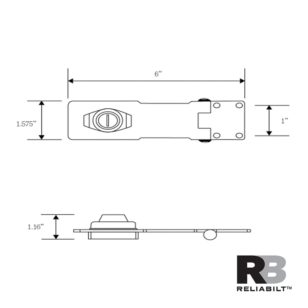 slide 6 of 6, RELIABILT 4-1/2-in Chrome Swivel hasps, 1 ct