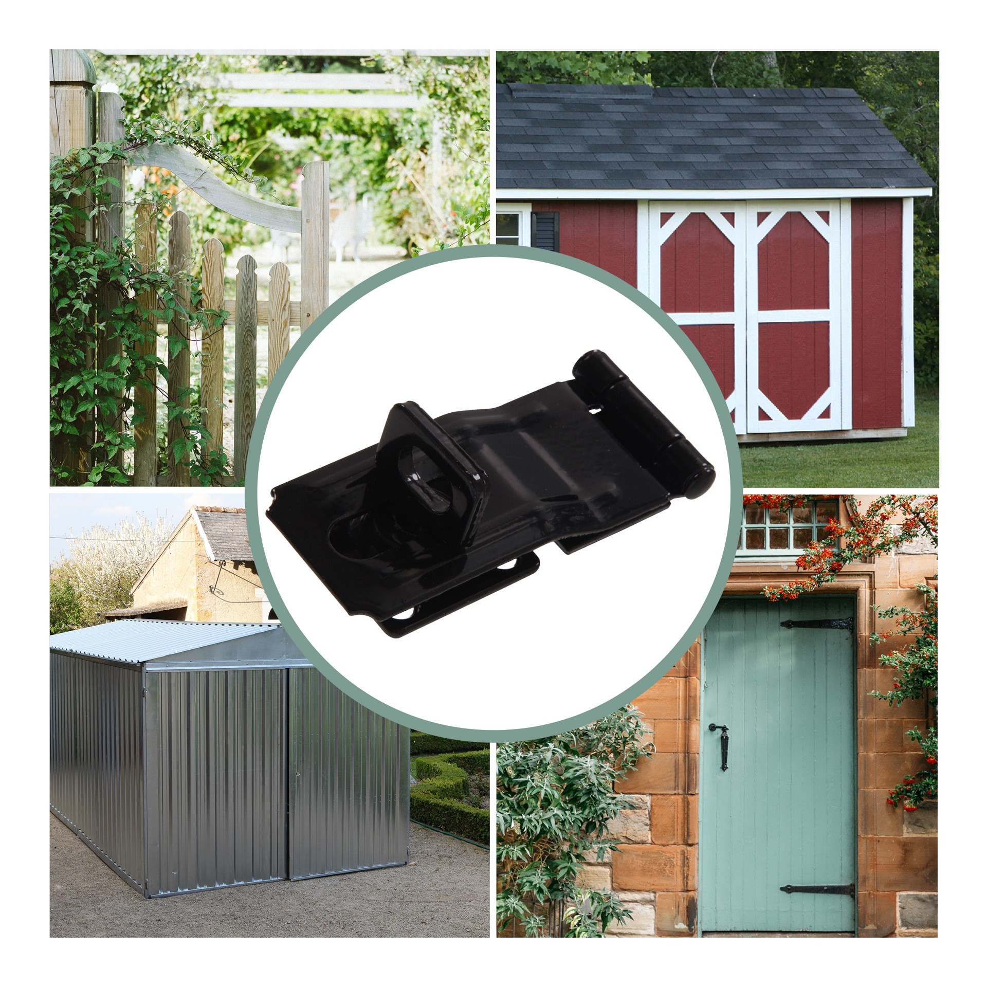 slide 5 of 6, RELIABILT 3-1/2-in Steel-painted Swivel hasps, 1 ct