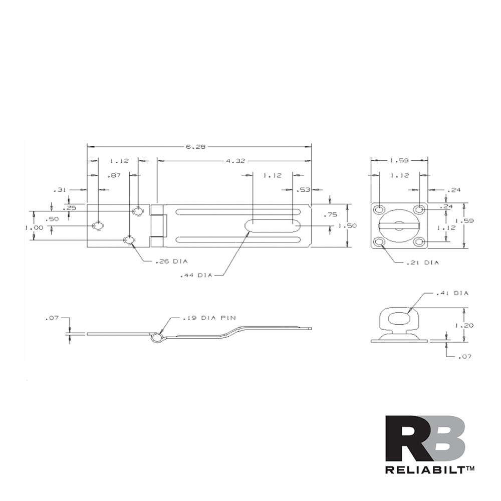 slide 3 of 6, RELIABILT 4-1/2-in Galvanized Swivel hasps, 1 ct