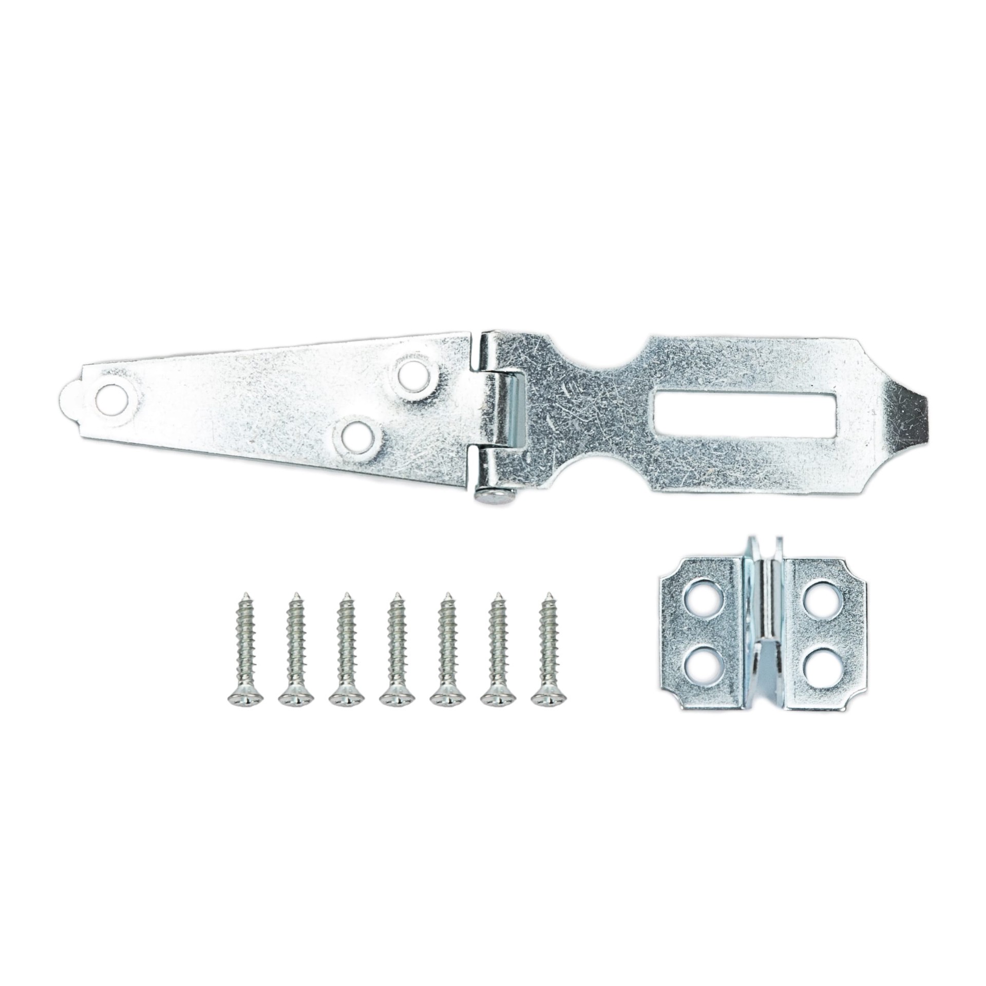 slide 1 of 5, RELIABILT 3-in Zinc Fixed staple hasps, 1 ct