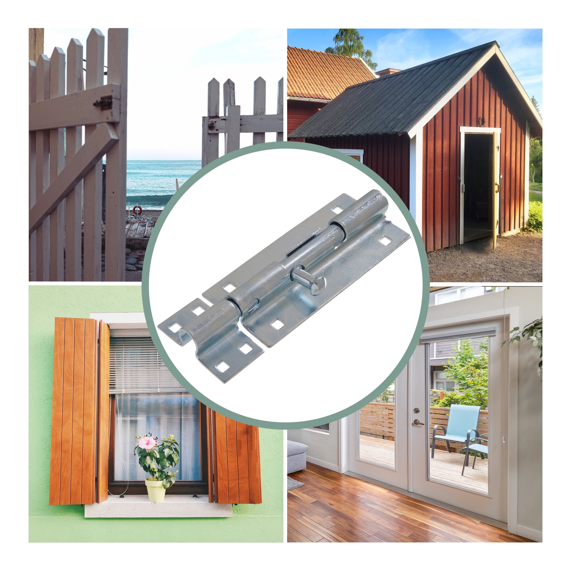 slide 6 of 6, RELIABILT 8-in Zinc Steel Lockable Barrel Bolt, 1 ct