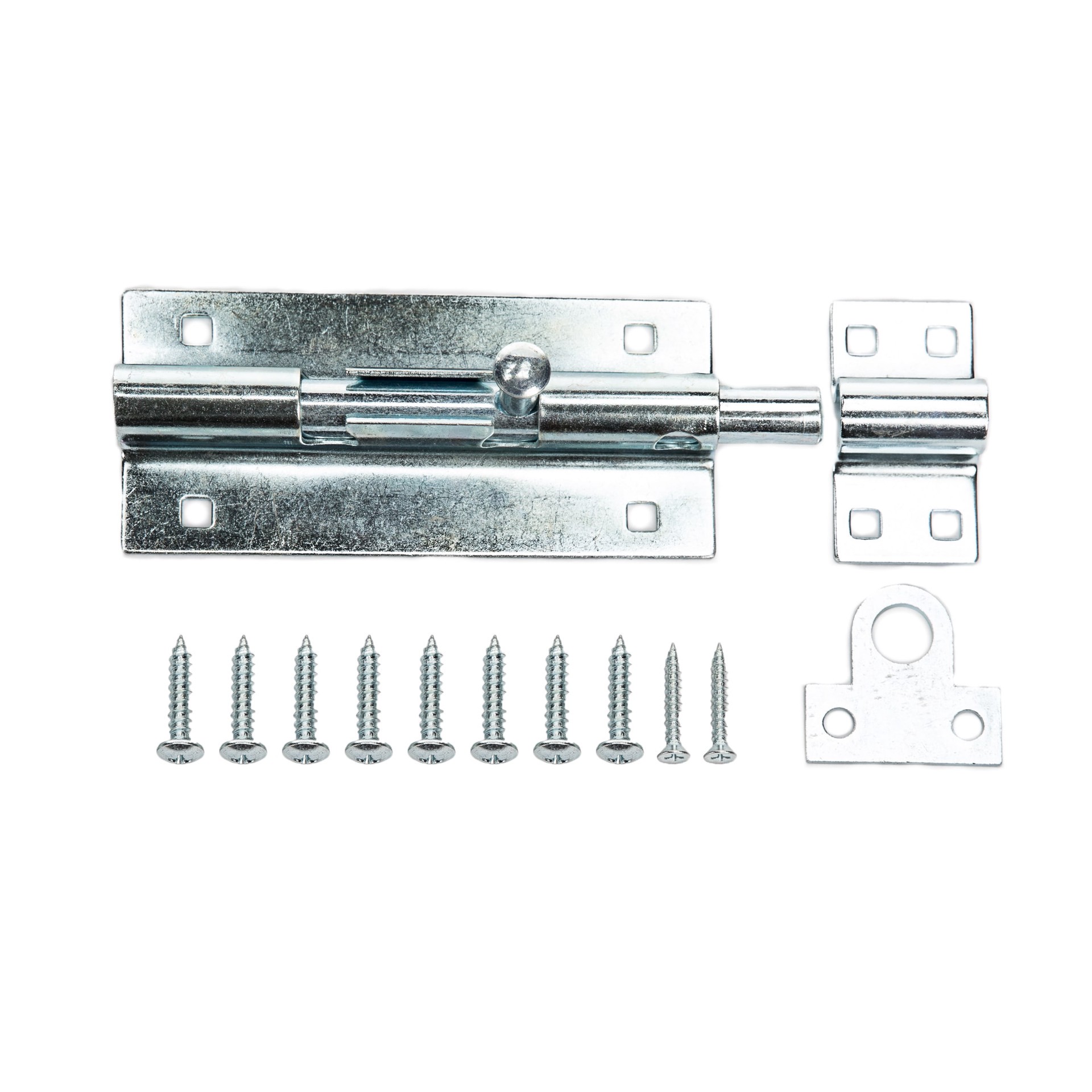 slide 1 of 6, RELIABILT 8-in Zinc Steel Lockable Barrel Bolt, 1 ct
