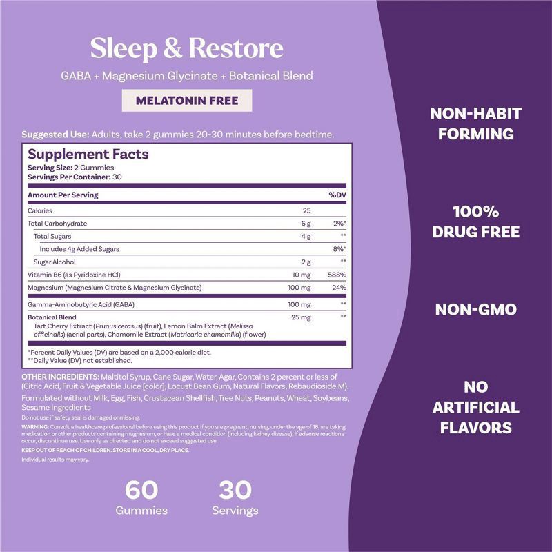 slide 5 of 10, Natrol Cherry Sleep Rstr No Mel Gmy, 60 ct