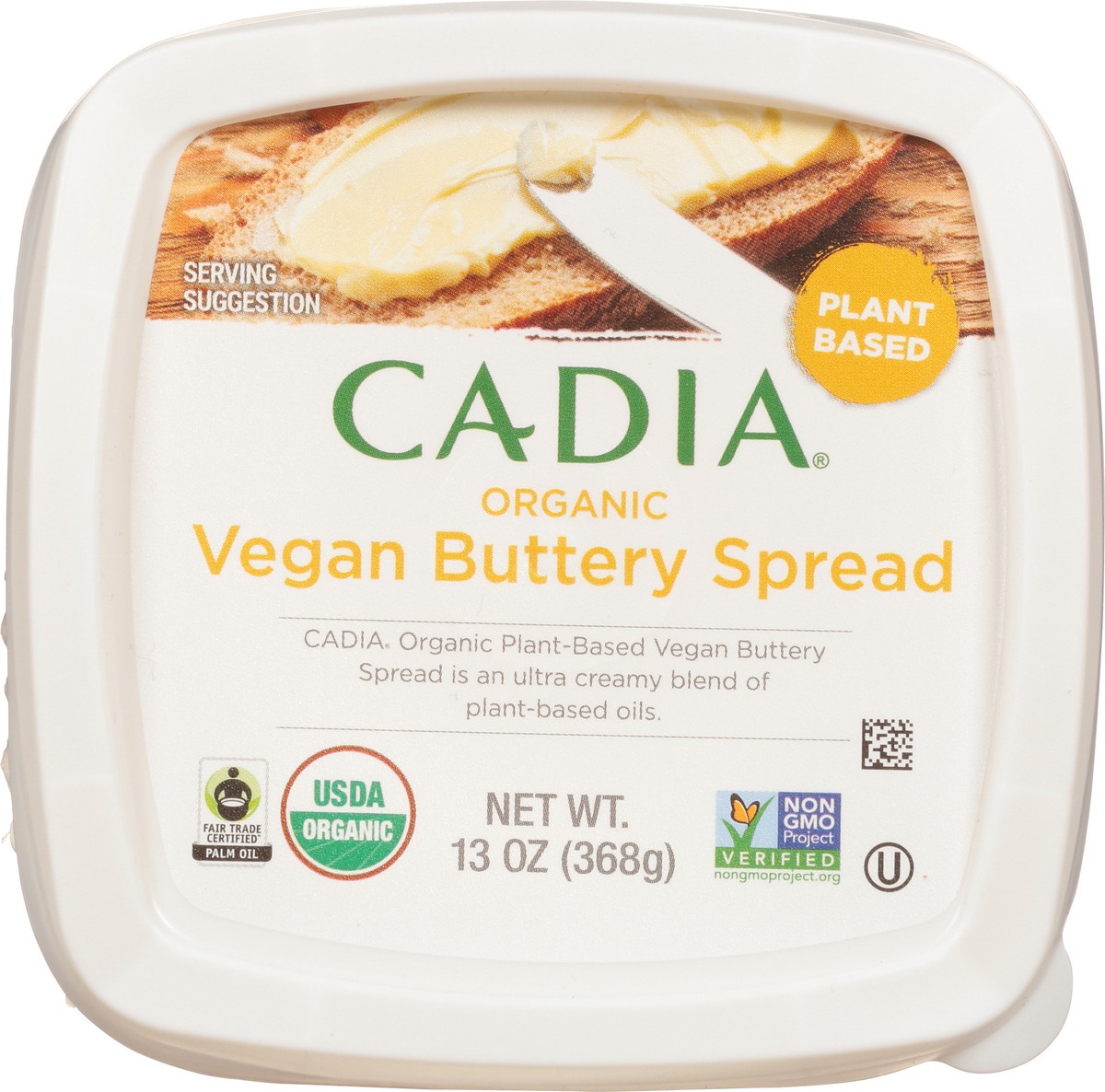 slide 12 of 13, Cadia Organic Vegan Buttery Spread 13 oz, 13 oz