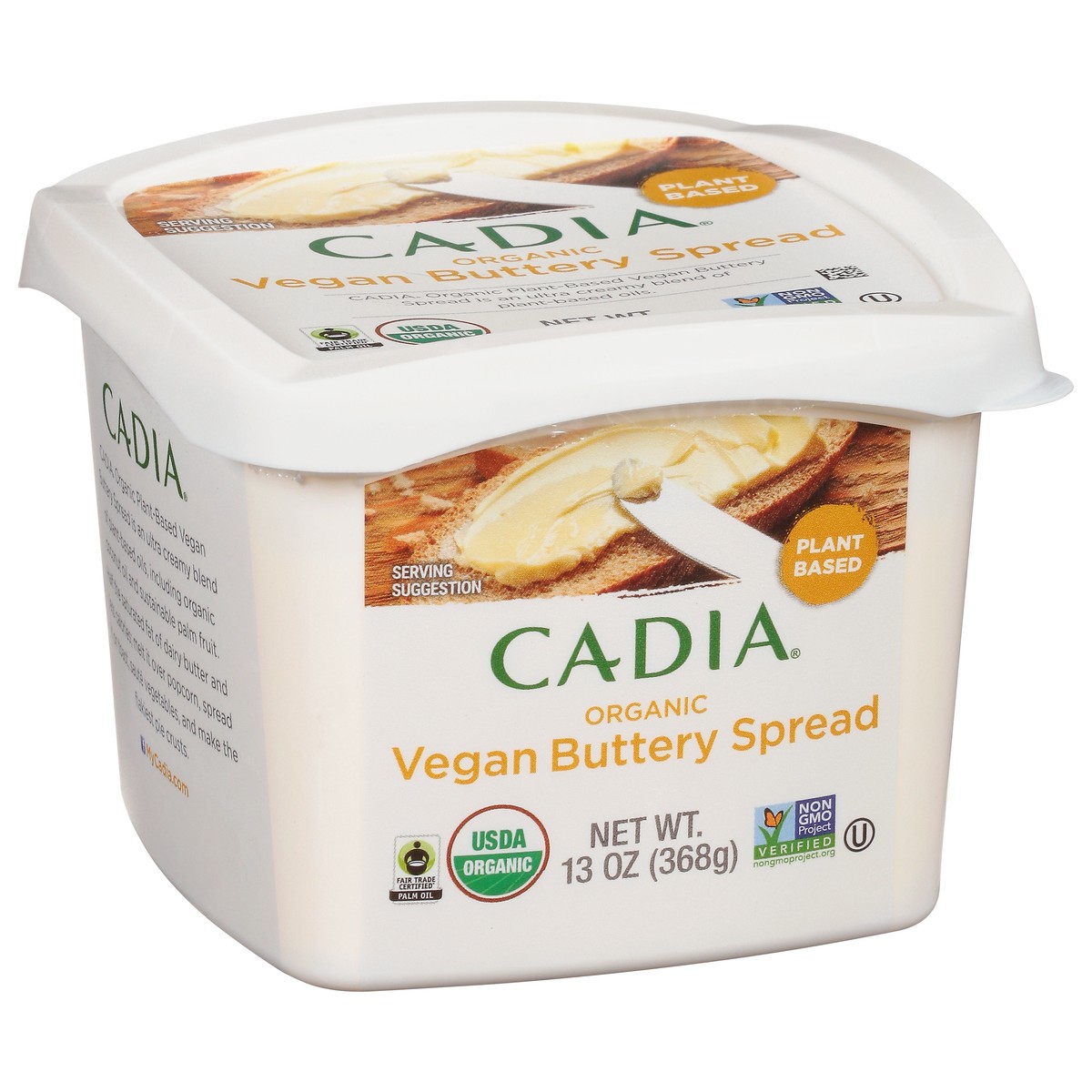 slide 13 of 13, Cadia Organic Vegan Buttery Spread 13 oz, 13 oz