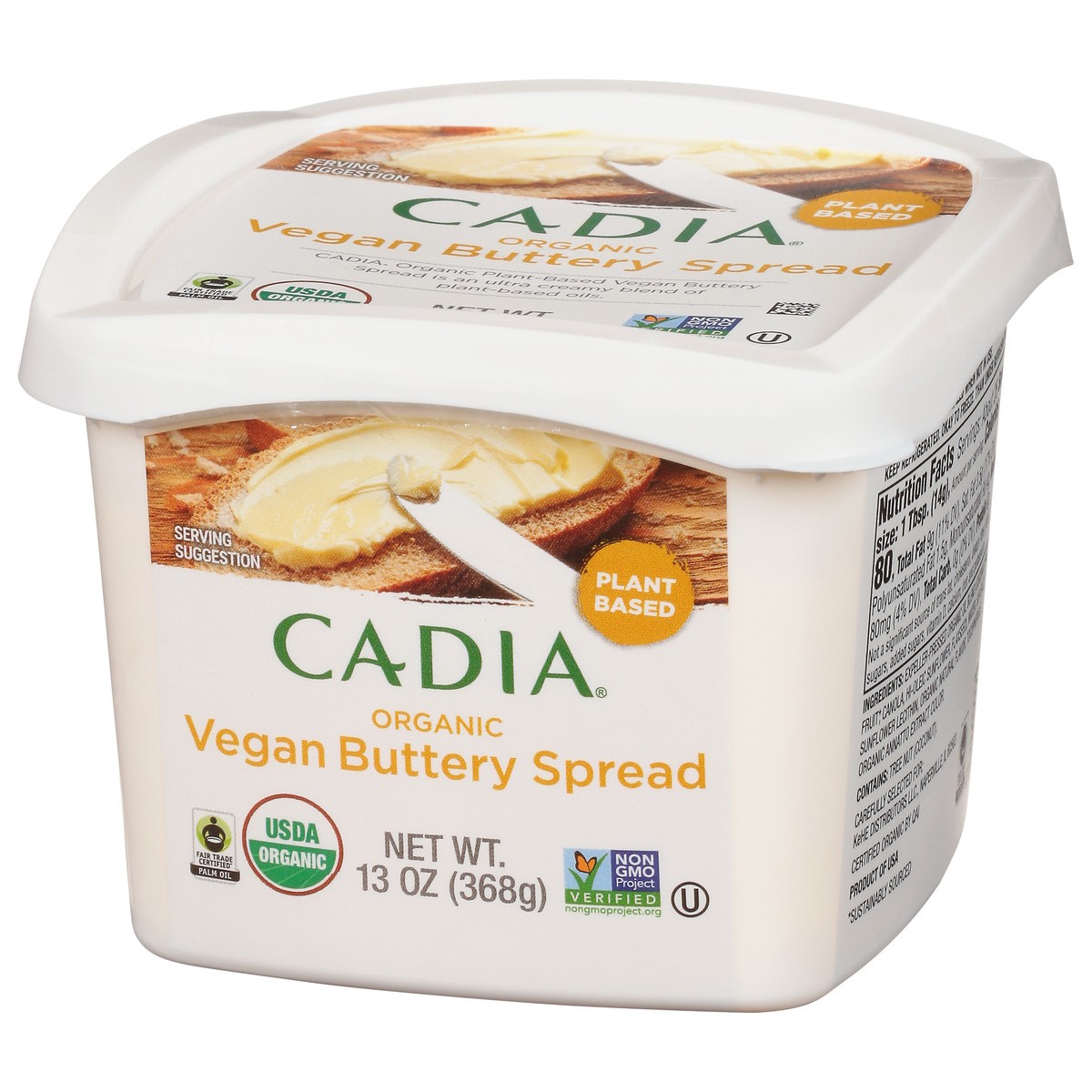 slide 9 of 13, Cadia Organic Vegan Buttery Spread 13 oz, 13 oz