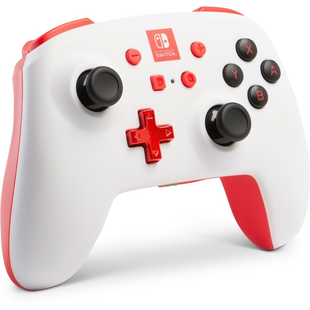 slide 4 of 4, Power A Wireless Controller for Nintendo Switch - White/Red, 1 ct