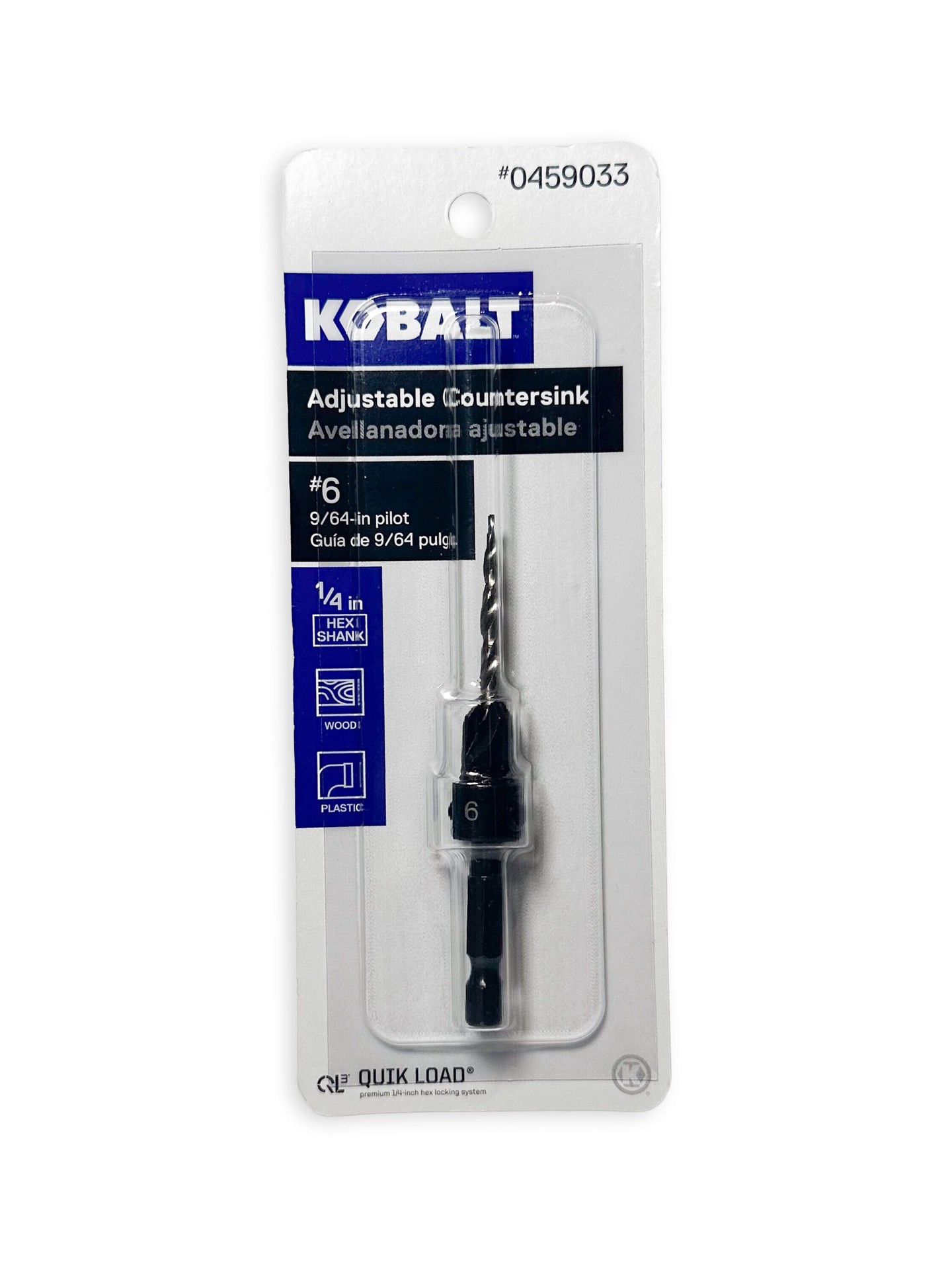 slide 2 of 6, Kobalt Left handed/Right handed 9/64-in 3.55mm #6 x Standard High-speed steel Countersink Twist Drill Bit, 1 ct