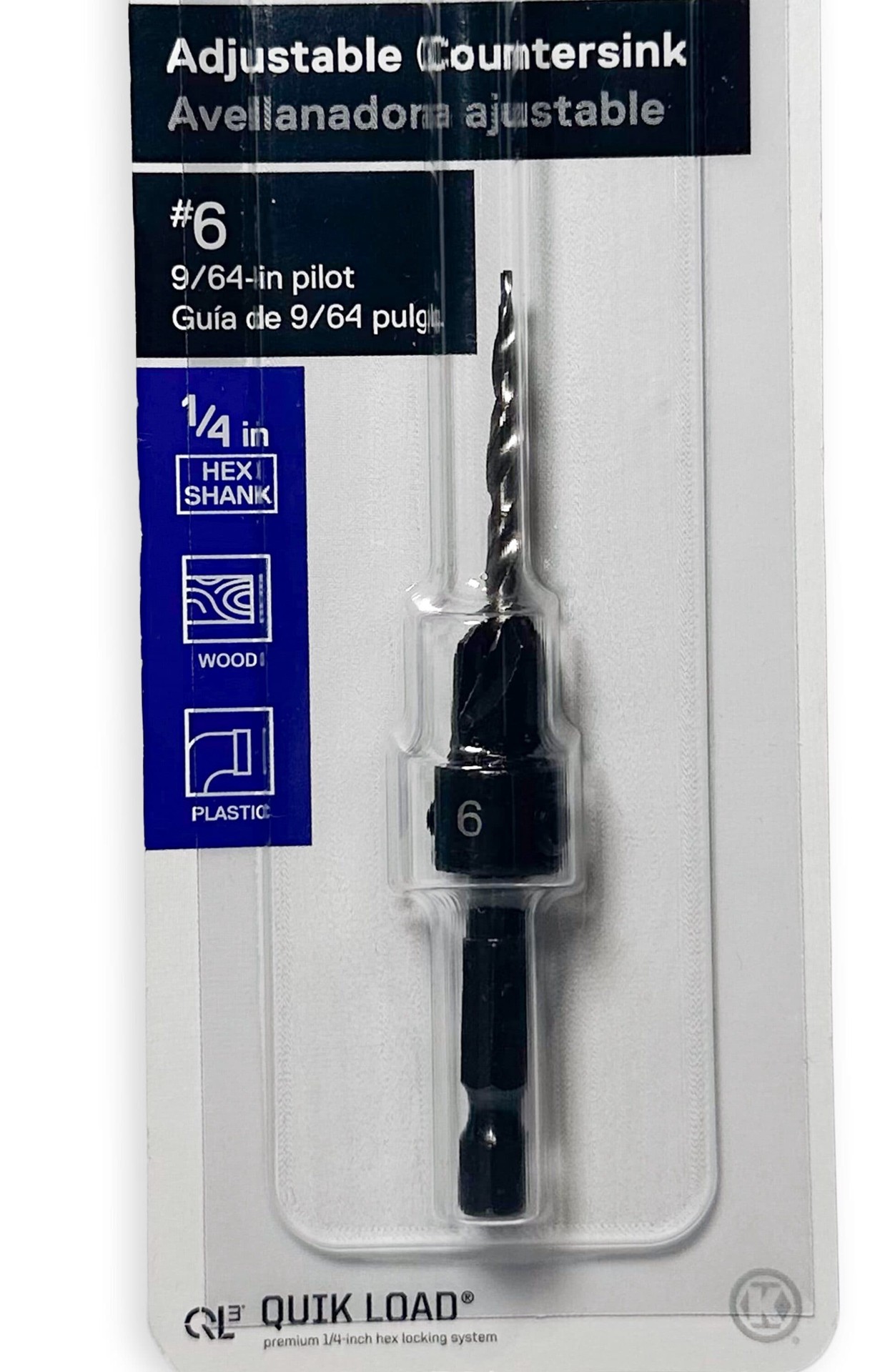 slide 5 of 6, Kobalt Left handed/Right handed 9/64-in 3.55mm #6 x Standard High-speed steel Countersink Twist Drill Bit, 1 ct