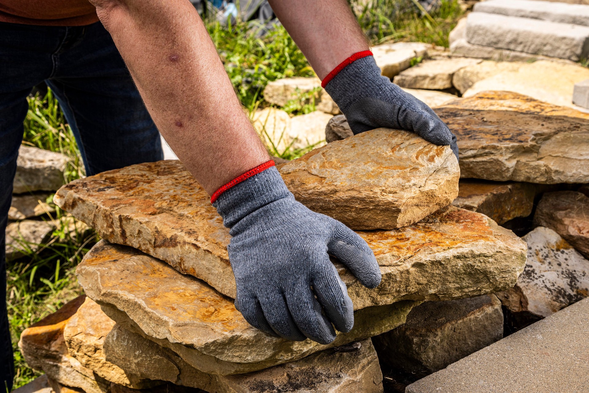 slide 4 of 4, Project Source Large Gray Latex dipped Poly/Cotton 3 -Pairs, 1 ct