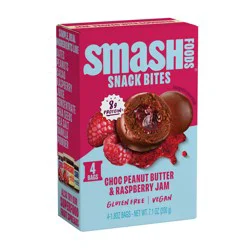 Smash Foods Snack Bites - Chocolate Peanut Butter & Raspberry