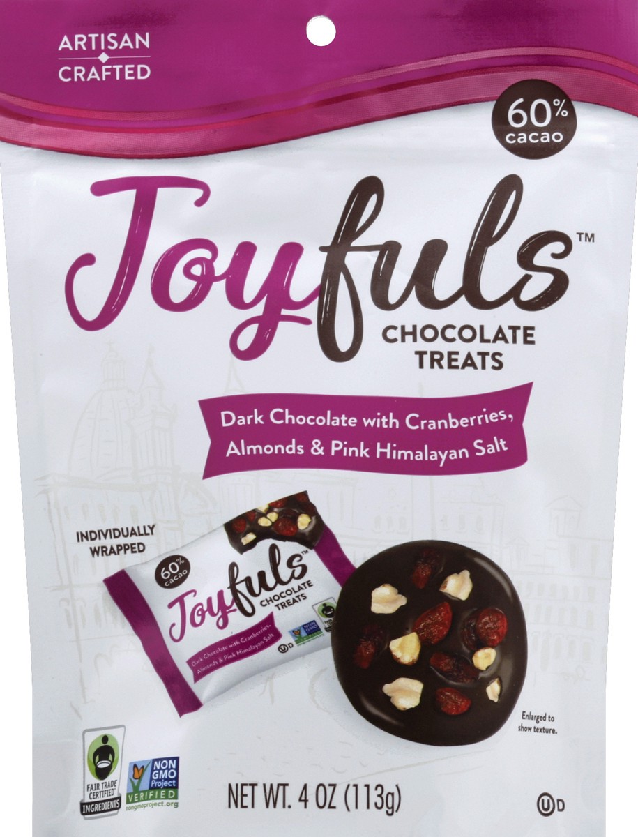 slide 2 of 2, Joyfuls Chocolate Treats - Cranberry Almond, 4 oz