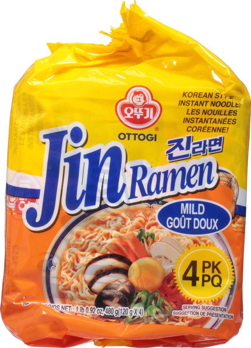slide 8 of 12, Ottogi Jin Ramen Mild Flavor Multi Pack 4 Count - 16.93 Oz, 4 ct