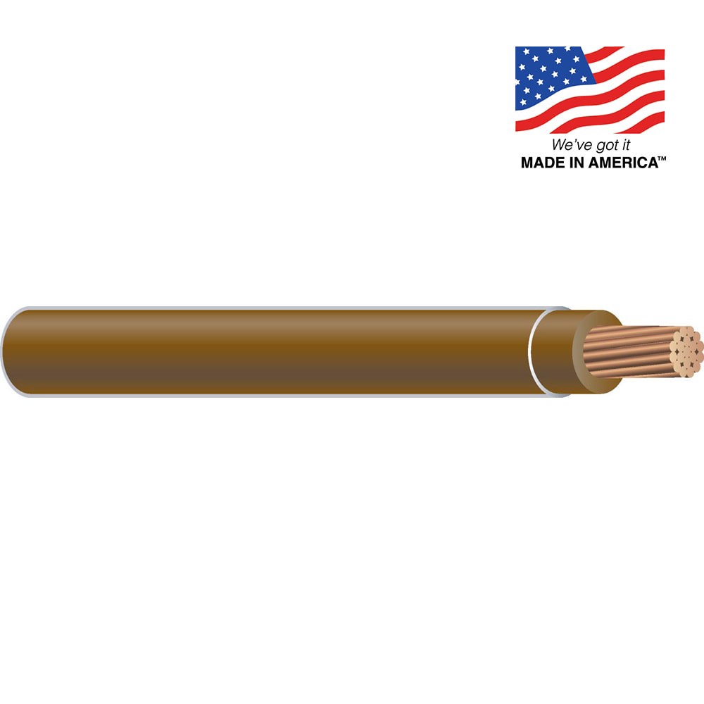 slide 2 of 4, Southwire 500-ft 12 -AWG Brown Stranded Copper THHN wire ( By-the-roll ), 1 ct
