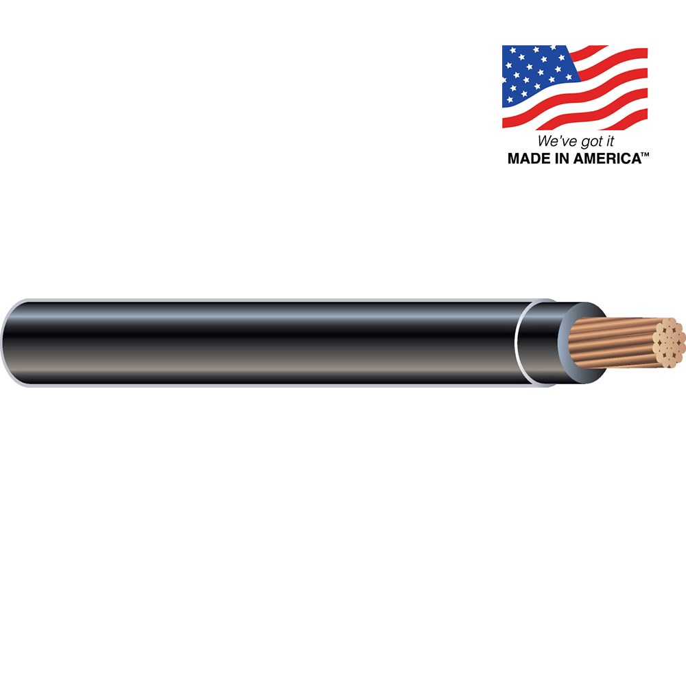 slide 2 of 5, Southwire SIMpull 500-ft 6 -AWG Black Stranded Copper THHN wire ( By-the-roll ), 1 ct