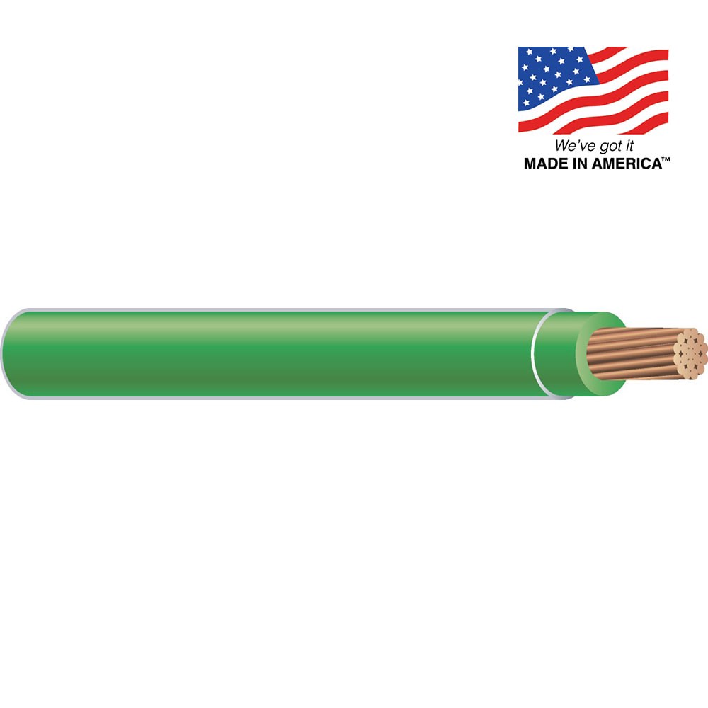slide 2 of 6, Southwire SIMpull 500-ft 6 -AWG Green Stranded Copper THHN wire ( By-the-roll ), 1 ct