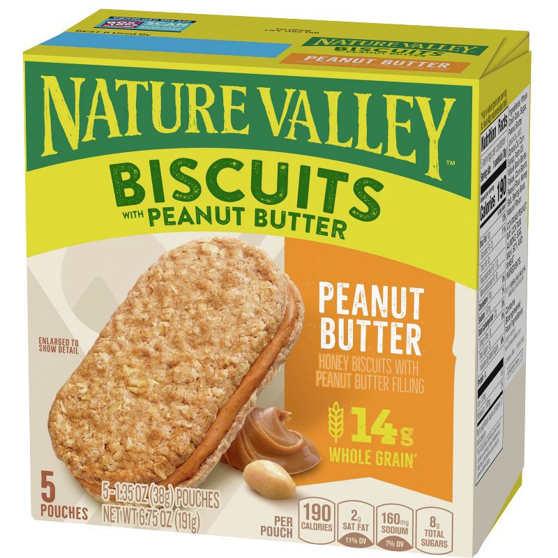 slide 6 of 8, Nature Valley Peanut Butter Biscuits - 1.35/5ct, 1.35/5 ct