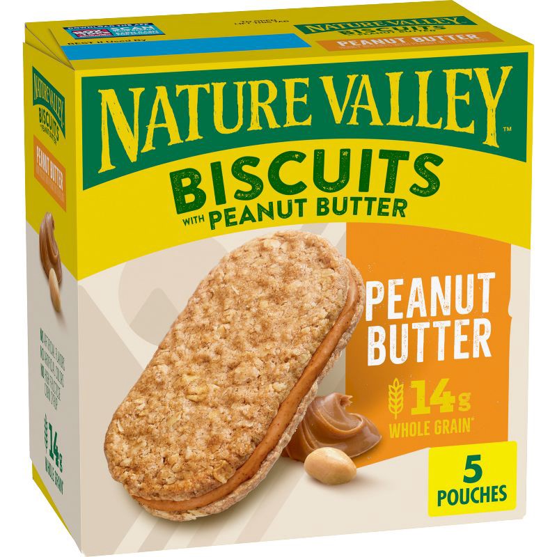 slide 1 of 10, Nature Valley Peanut Butter Biscuits - 1.35/5ct, 1.35/5 ct