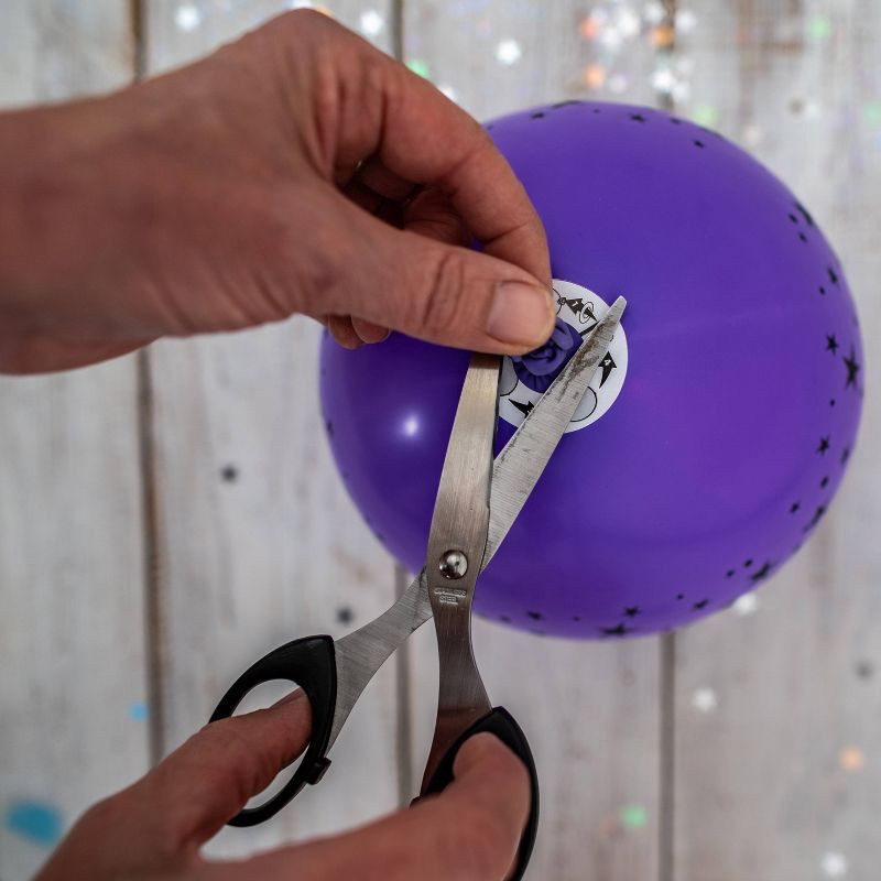 slide 7 of 10, iLLoom Balloon 5ct illooms LED Light Up Mixed Solid Stars Balloon: Multicolor Latex for Kids' Birthday Party, Outer Space Theme, 5 ct