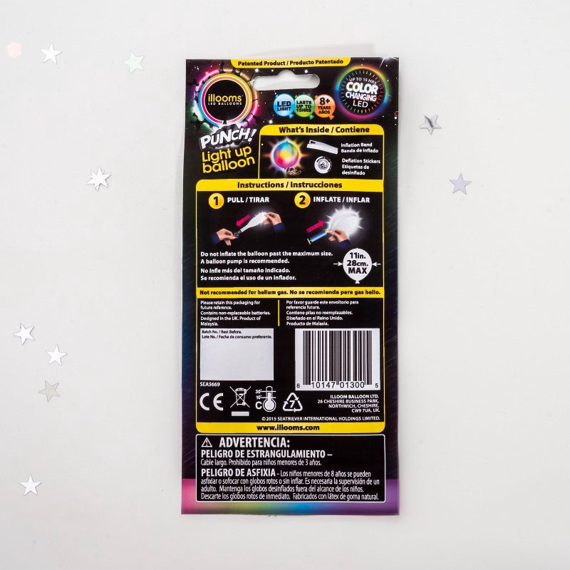 slide 3 of 8, iLLoom Balloon illooms LED Light Up Color Changing Punch Balloon, 1 ct