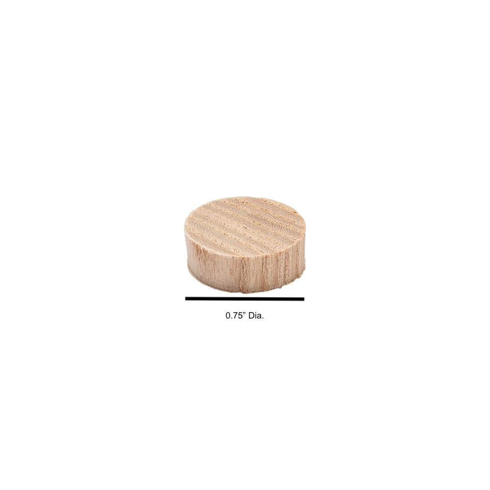 slide 5 of 5, Madison Mill 8 -Pack 0.75 x 0.25 Poplar Wood Flat head plug, 1 ct
