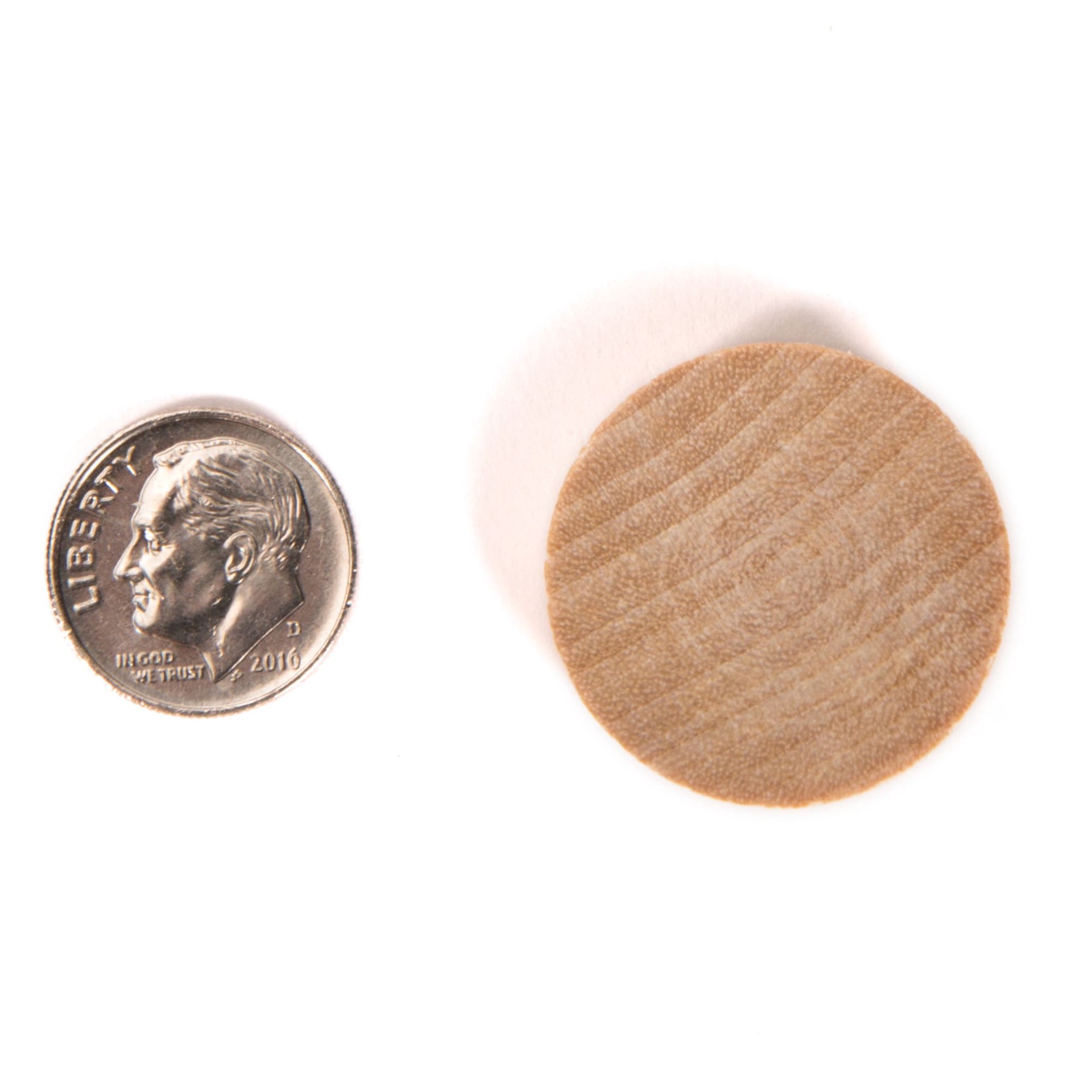 slide 3 of 6, Madison Mill 6 -Pack 1 x 0.25 Poplar Wood Flat head plug, 1 ct