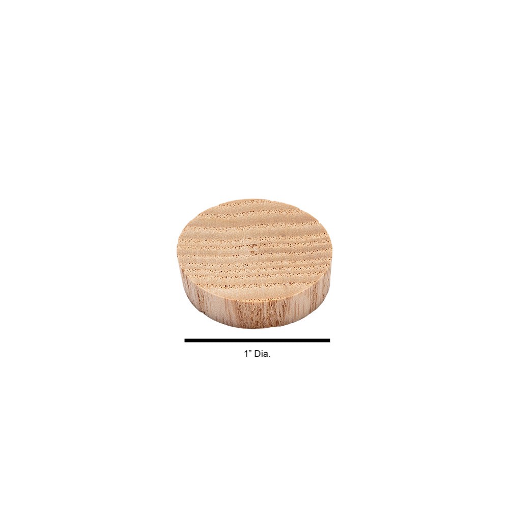slide 6 of 6, Madison Mill 6 -Pack 1 x 0.25 Poplar Wood Flat head plug, 1 ct