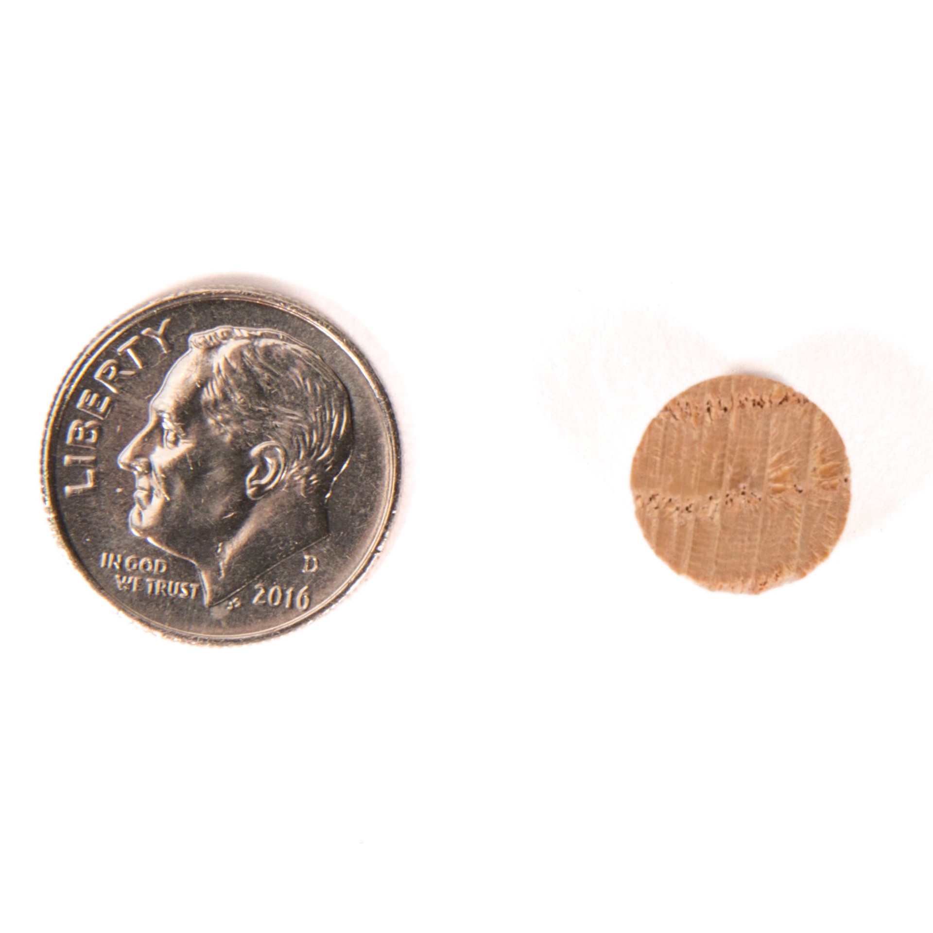 slide 2 of 6, Madison Mill 15 -Pack 0.375 x 0.25 Oak Wood Flat head plug, 1 ct