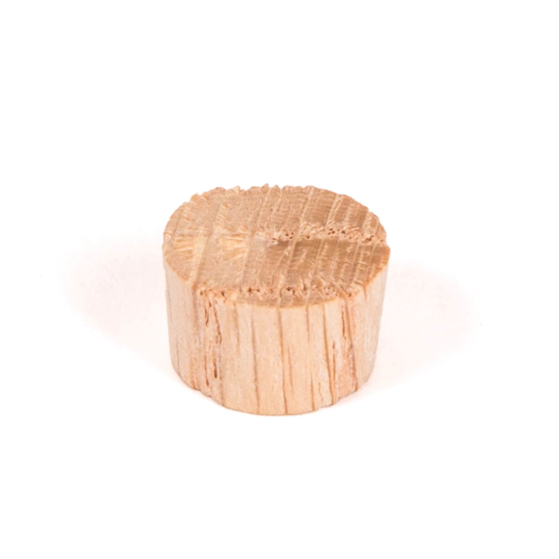 slide 4 of 6, Madison Mill 15 -Pack 0.375 x 0.25 Oak Wood Flat head plug, 1 ct